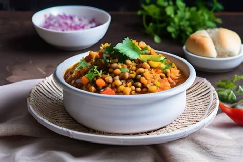  Misal Pav:  A Spicy Symphony of Sprouted Lentils and Pillowy Soft Bread!